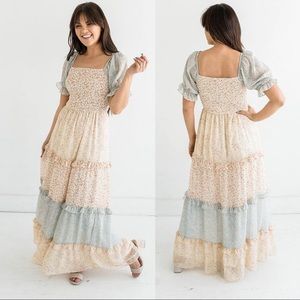 NEW maxi dress with beautiful smocked details.